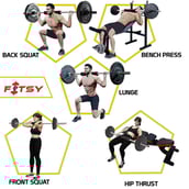 1 - Fitsy Barbell Squats Pad Black,  Black 