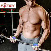 Fitsy Flat Thick Bar Grip,  Blue 