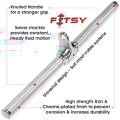 1 - Fitsy 2Pc Cable Attachment - Chrome, Black