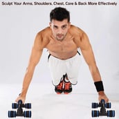 1 - Fitsy No 2512 Push Up Bar,  Black and Blue  Free Size 