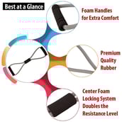 4 - Fitsy 1009 Muscle Expander,  Grey and Black  Free Size 