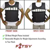 Fitsy Adjustable Weighted Vest,  10 kg 