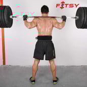 4 - Fitsy Weight Lifting Belt Cushion Leather,  Black  Large 