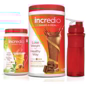 Incredio Shake-A-Meal & ReFresh Tea Combo, 650 g Chocolate & Honey Lemon