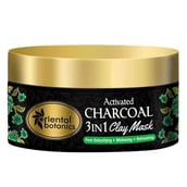 Oriental Botanics Activated Charcoal 3 IN 1 Clay Mask, 100 g Pore Detoxifying
