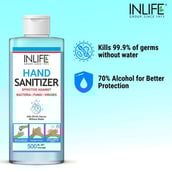1 - INLIFE Hand Sanitizer with 70% Alcohol Based,  Fragrance Free  500 ml  Germ Protection, Anti-Bacterial 
