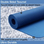 3 - Strauss TPE Eco Friendly Yoga Mat,  Blue  6 mm 