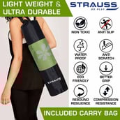 4 - Strauss Floral Yoga Mat,  Green  6 mm 