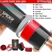 1 - Strauss Spider Shaker Bottle,  Red  500 ml 