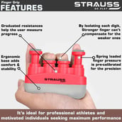 1 - Strauss Adjustable Finger Hand Grip,  Pink 