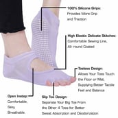 1 - Strauss Yoga Socks,  Light Purple  Free Size 