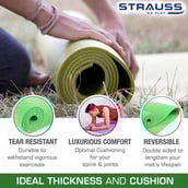 1 - Strauss Yoga Mat,  Green  8 mm 