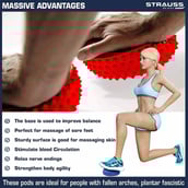 2 - Strauss Hedgehog Balance Pod,  Red  10x16x16 cm 