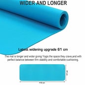1 - Strauss PE Eco Friendly Yoga Mat, Blue 6 mm