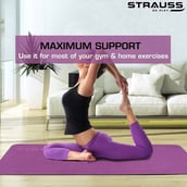 1 - Strauss TPE Eco Friendly Yoga Mat,  Purple  6 mm 