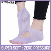 2 - Strauss Yoga Socks,  Light Purple  Free Size 
