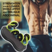 3 - Strauss Ab Exerciser with 6 Levels Resistance,  Green and Black  Free Size 