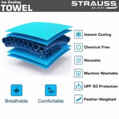 5 - Strauss Cooling Towel, Blue 90 cm
