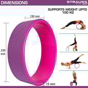 5 - Strauss Yoga Wheel,  Purple  12 in 
