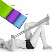 Strauss Yoga Resistance Bands (Pack of 3),  Assorted  Medium Heavy and Light 