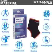 4 - Strauss Ankle Support,  Black  Medium 