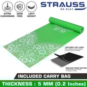 1 - Strauss Meditation Butterfly Yoga Mat, Green 5 mm