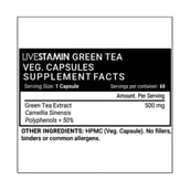 supplement - Livestamin Green Tea,  60 capsules  Unflavoured 
