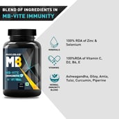 Ingredient - MuscleBlaze MB-Vite Immunity,  60 tablet(s)  Unflavoured 