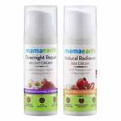 2 - Mamaearth Natural Radiance Day Cream and Overnight Repair Face Cream, 2 Piece(s)/Pack for All Skin Types