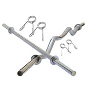 HUSTLE FITNESS Weight Lifting Rods Combo for Home Gym