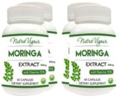 Nutra Vigour Moringa Extract (500mg) (Pack of 4),  60 capsules 