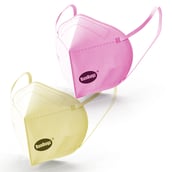 1 - RunBugz N95 Mask,  Pink & Yellow for Girls (Pack of 2) 