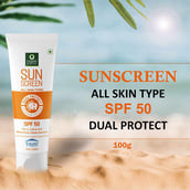 Organic Harvest Sunscreen Dual Protect,  100 g  for All Skin SPF 50 