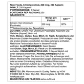 4 - Now Chromium Picolinate (200 mcg),  250 capsules 