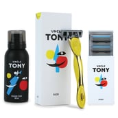 Uncle Tony Complete Starter Pack, 3 Piece(s)/Pack for All Skin Types Yellow