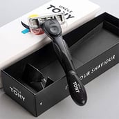 Uncle Tony Shaving Experience Kit (Razor + Foam),  2 Piece(s)/Pack  for All Types of Beard Black 