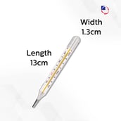 5 - Dr. Odin Clinical Oval Mercury Thermometer, Silver