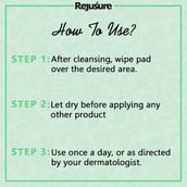 use - Rejusure Glycolic Acid Cleansing Pads,  50 Piece(s)/Pack  Controls Oil, Blemishes Brightens Skin Texture 
