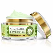 1 - Oriental Botanics Neem Tea Tree & Basil Face Gel,  50 g  for Acne Prone & Oily Skin 