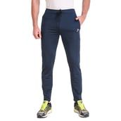 4 - Fitinc Men's Gym & Yoga Wear Stretchable Trackpant with Two Zipper Pockets,  Navy Blue  XL 