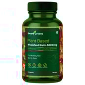 Smart Greens Plant Based Wholefood Biotin 5000 mcg, 60 capsules Unflavoured