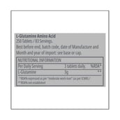 supplement - Myprotein L Glutamine Amino Acid,  250 tablet(s)  Unflavoured 