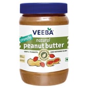 Veeba Natural Peanut Butter Unsweetened, 1 kg Crunchy