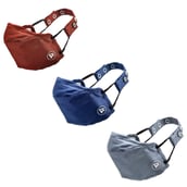 Zero Risque Reusable Face Masks for Teenagers Pack of 3,  Red, Blue & Grey 