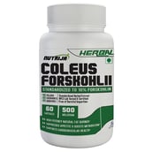 1 - Nutrija Coleus Forskohlii Extract 500mg,  60 capsules  Unflavoured 