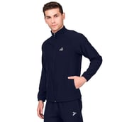50 - Fitinc Men's Polycotton Regular Fit Track Suit with Two Zipper Pockets, Navy Blue Medium