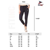 2 - Fitinc Premium Stretchable Trackpant with Zippers Pockets for Women, Navy Blue Medium
