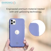 3 - Envirocover Silicon Back Cover for Apple iPhone XI Pro,  with Radiation Protection Technology (Purple) 