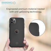5 - Envirocover Silicon Back Cover for Apple iPhone XI Pro Max,  with Radiation Protection Technology (Black) 
