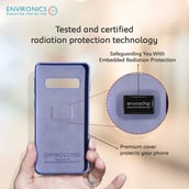 4 - Envirocover Silicon Back Cover for Samsung Galaxy S10,  with Radiation Protection Technology (Purple) 